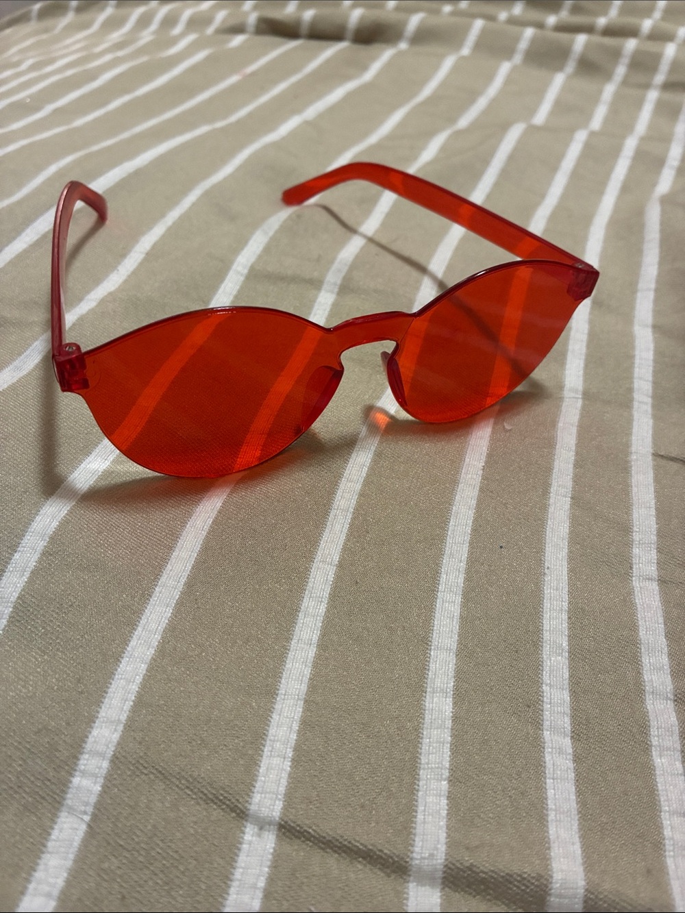 Red Slim Cat-Eye Sunglasses - Women Accessories